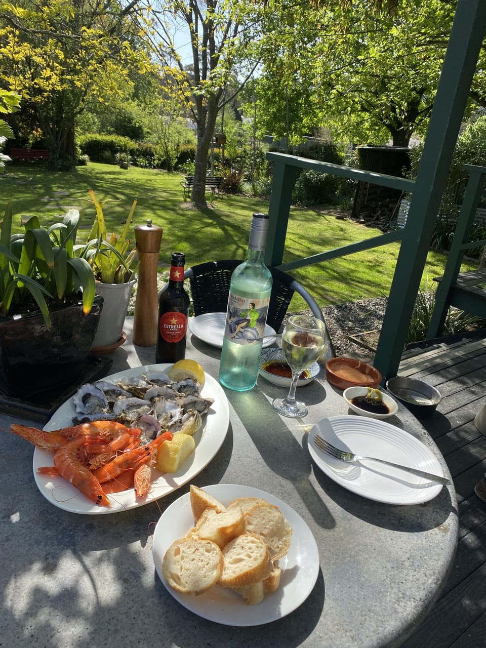 Lunchtime on the deck
