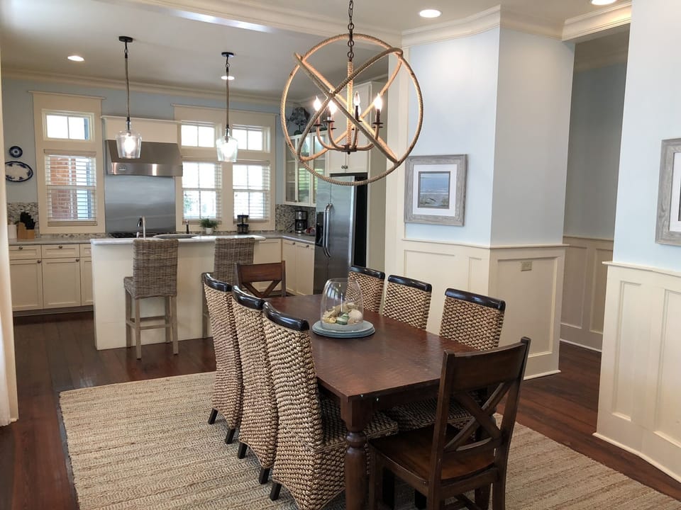 Plenty of space for everyone to enjoy a nice meal or game night together