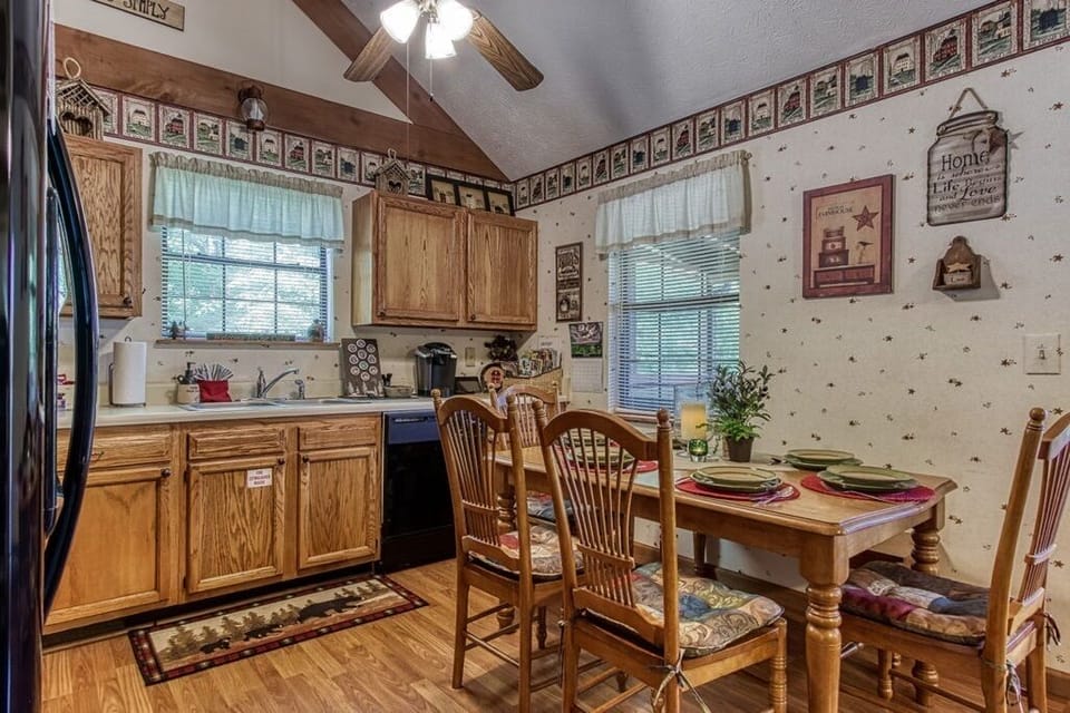 Kitchen and eating area