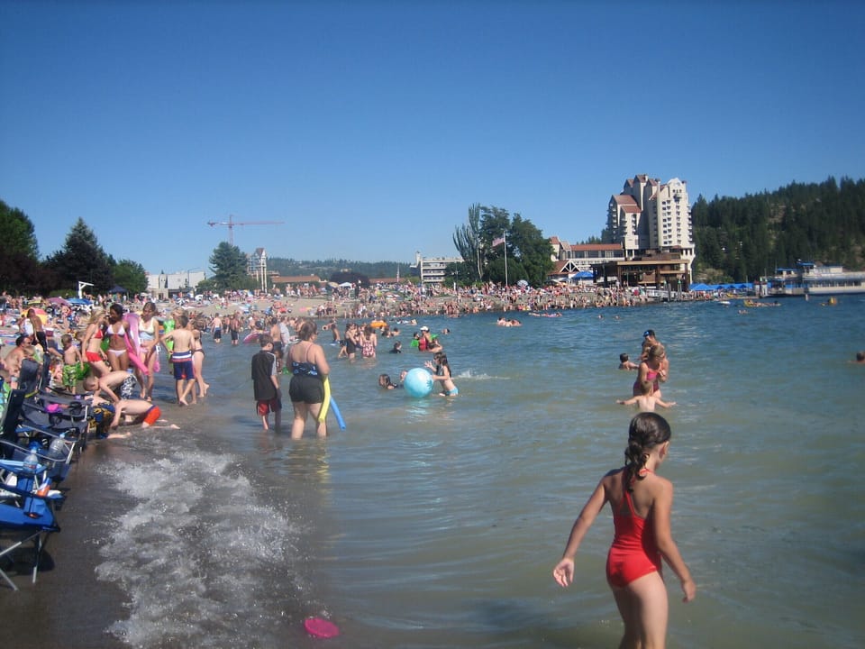 Local Beach on Fourth of July 3 blocks from house.