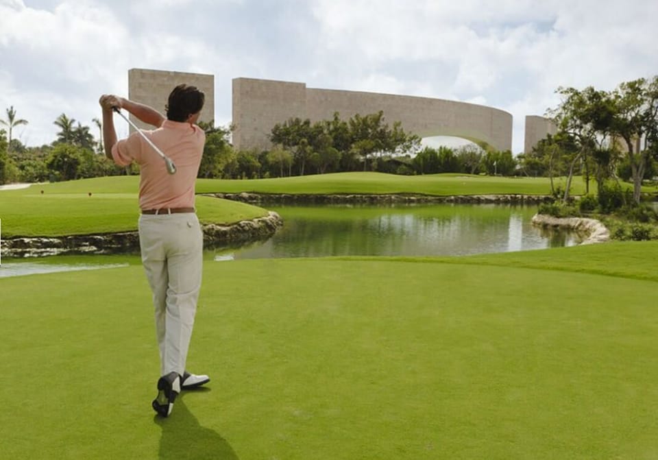 Surrounded by golf
