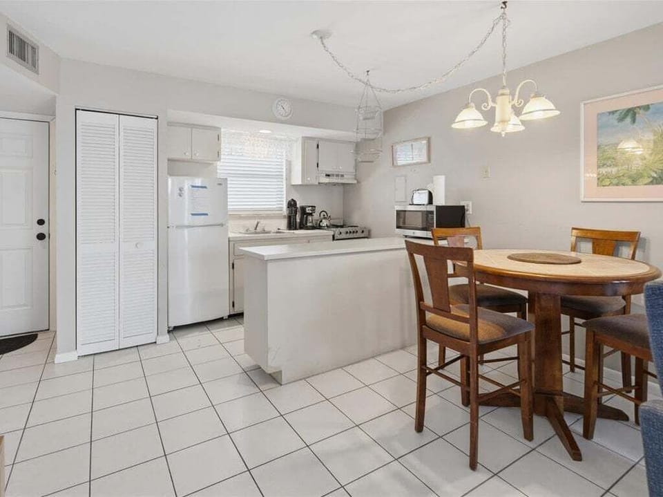 kitchen and dining area
