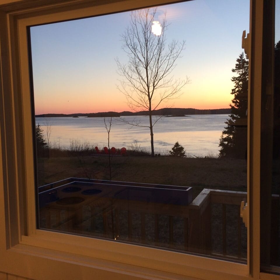 View from the kitchen window at Sunset