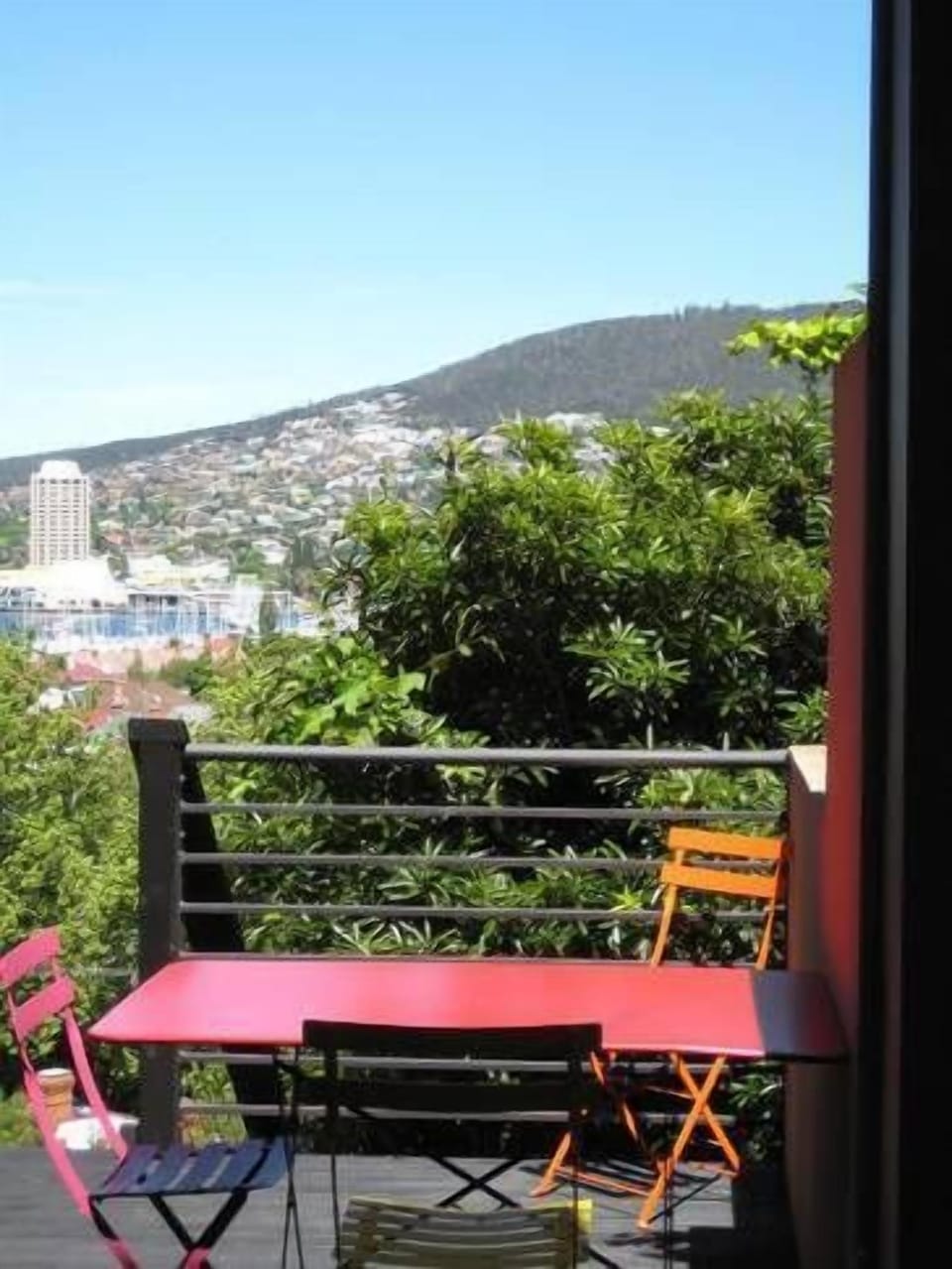 Deck looking out to the river derwent