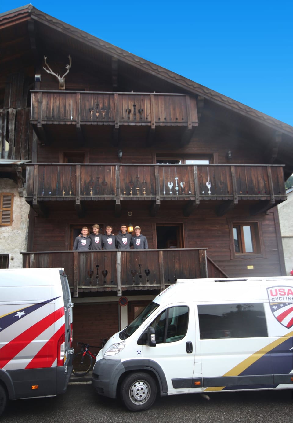 Proud to have the USA national cycling team at chalet Nikita this last summer.
