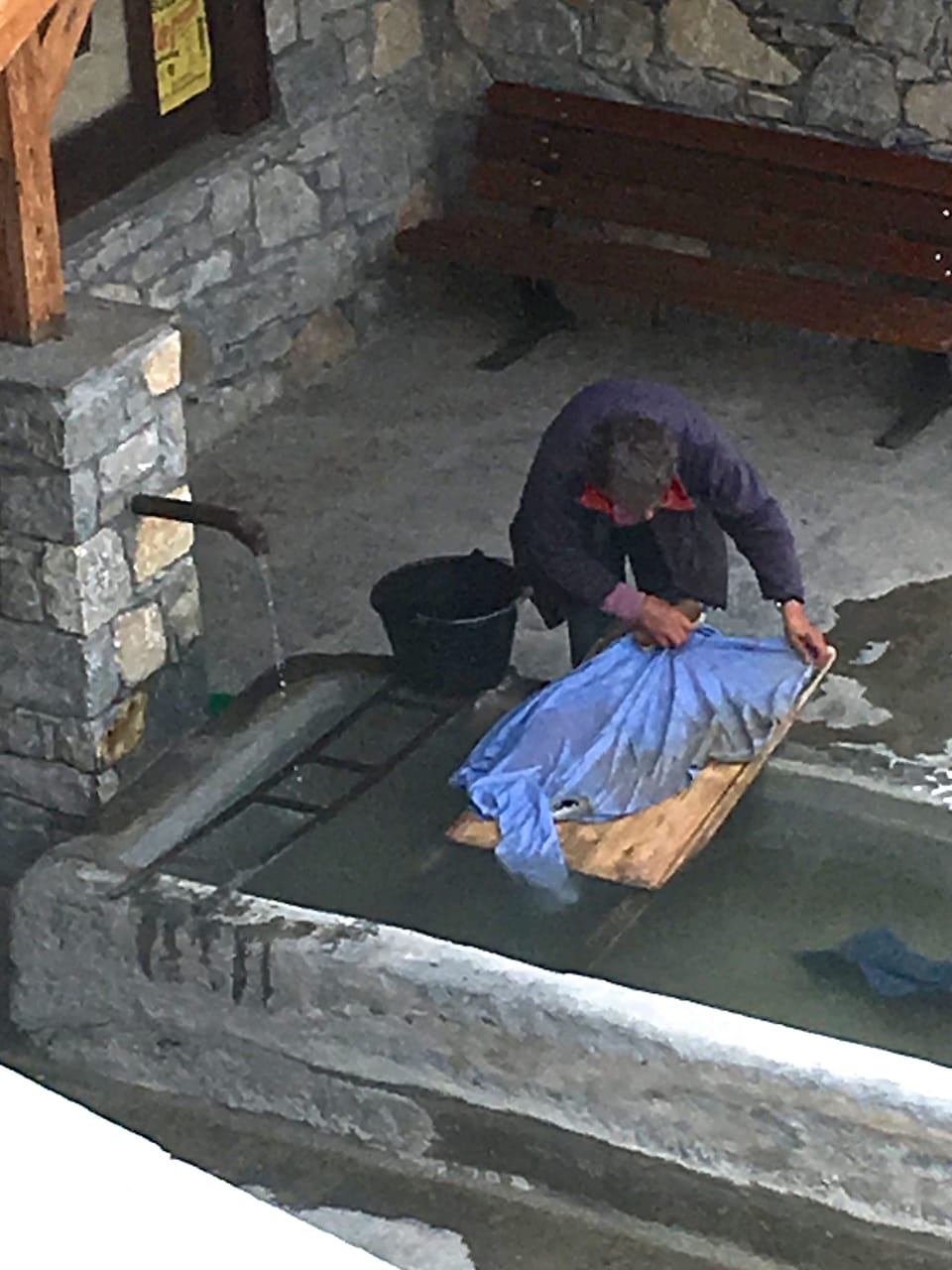 Yes, the old people here still use rubbing boards in the communal basin to wash
