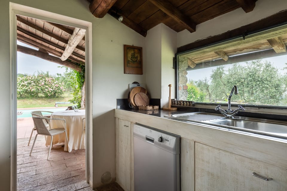 kitchen and terrace for al fresco eating