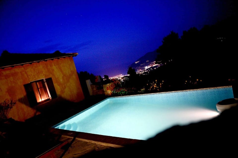 Kentavros: Night view down the gulf