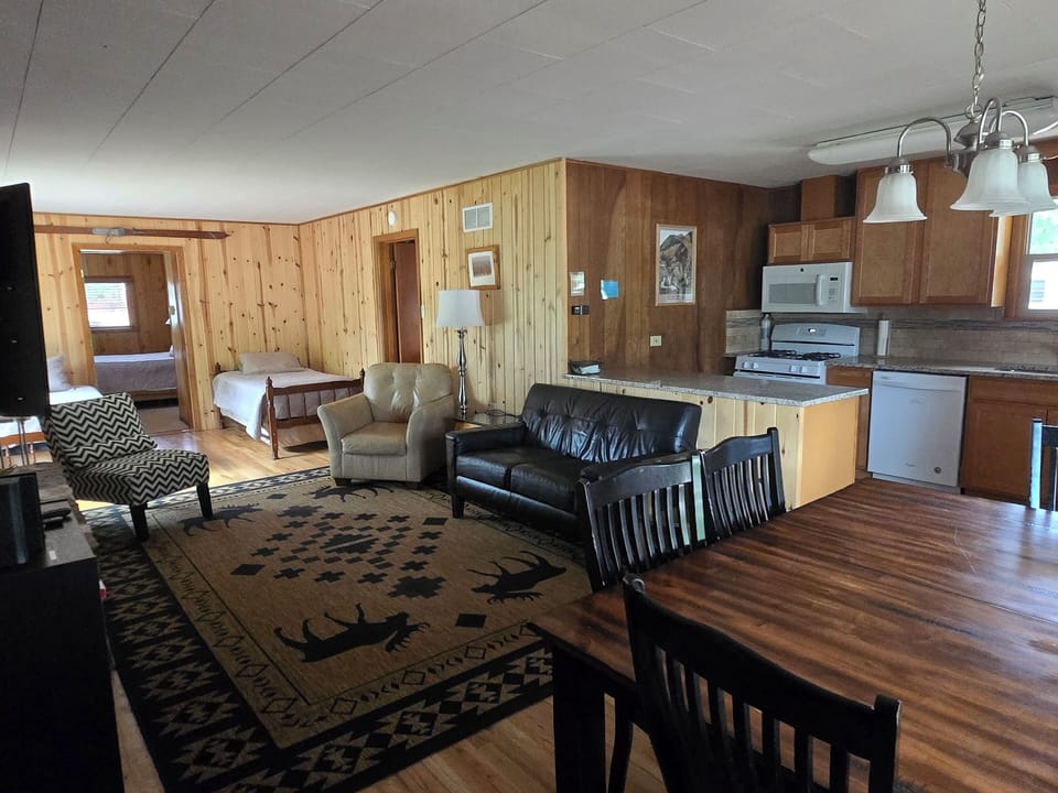 Rustic and updated.