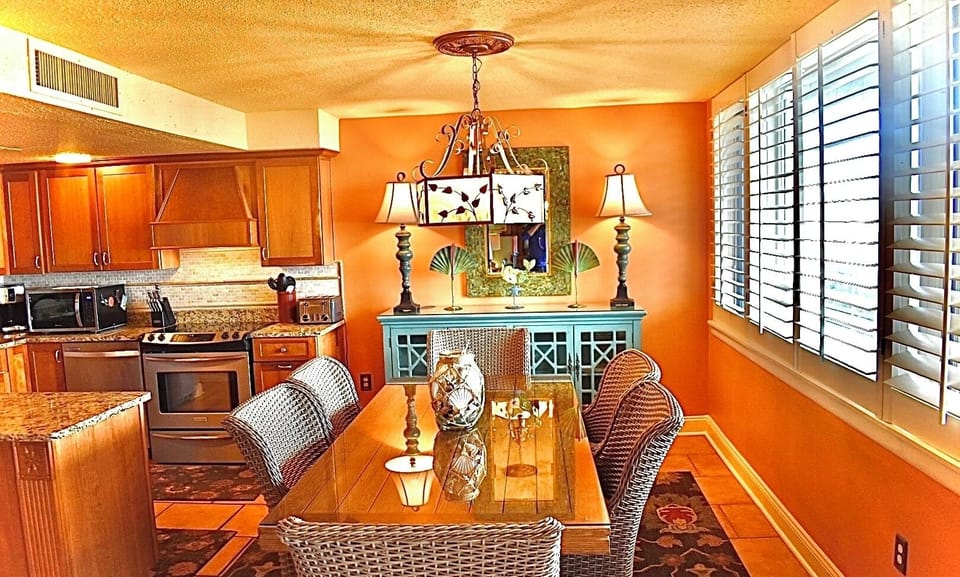 Dining room and kitchen
