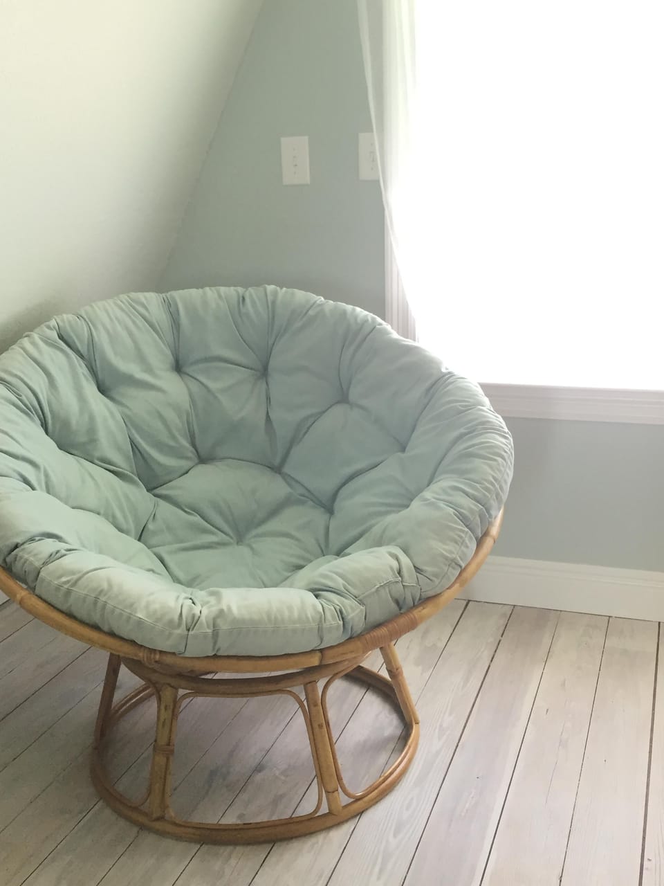 Reading nook in the loft with great views of the bay