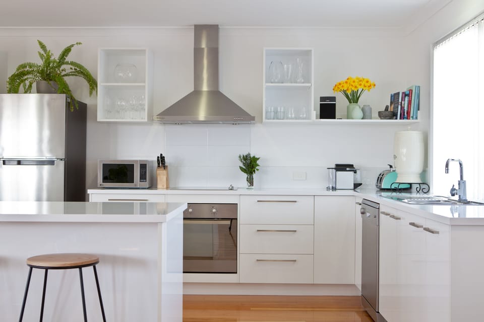 The upstairs kitchen at Pearl 