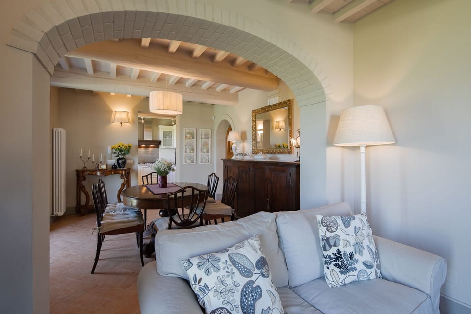 Living room and dining room