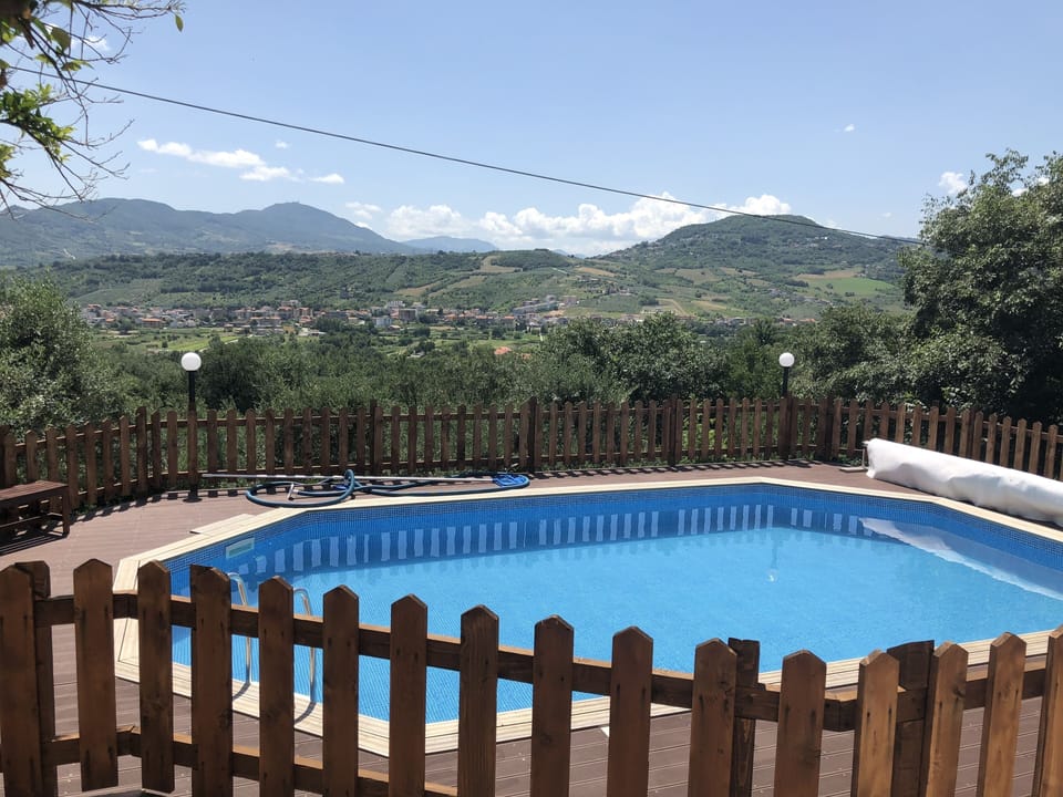 Fantastic views from the terrace and pool 