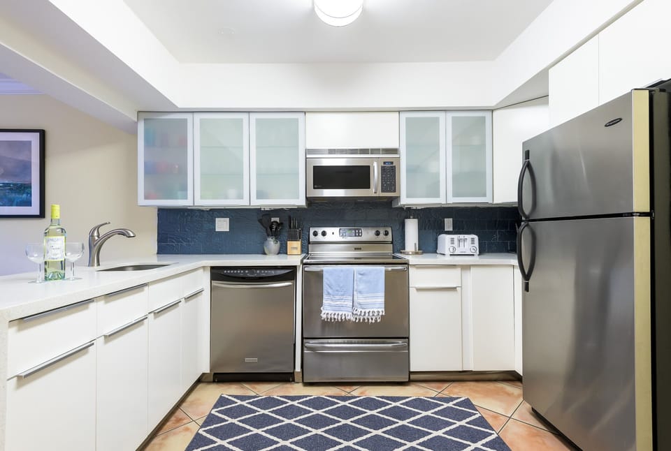 Fully equipped kitchen with everything you would need during the stay 
