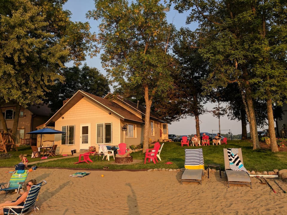 looking east. standing on the dock. best beach around.