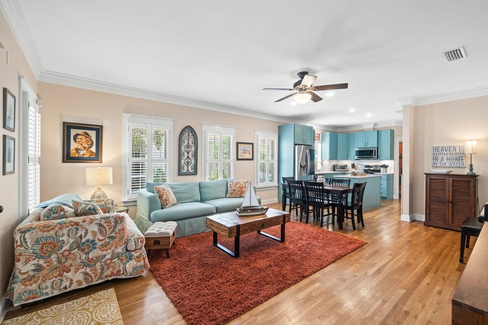 Beautiful, open floor plan, plantation shutters, original hardwood floors - a real cottage!