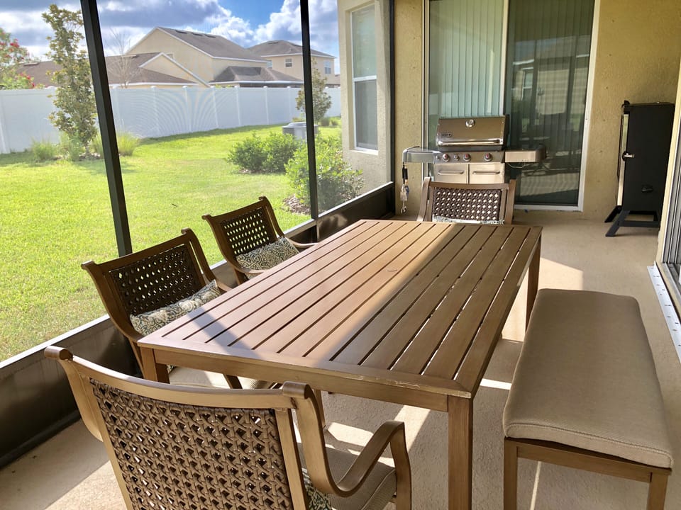 Patio W/ Propane Grill and Electric Smoker