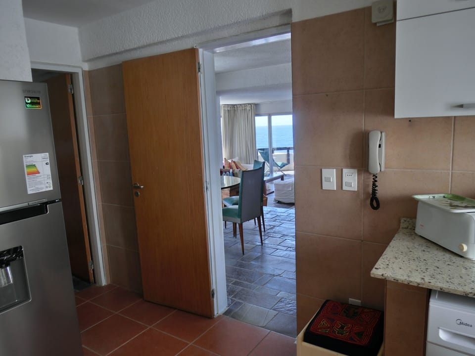 Even from the kitchen you can enjoy the lovely view of the sea