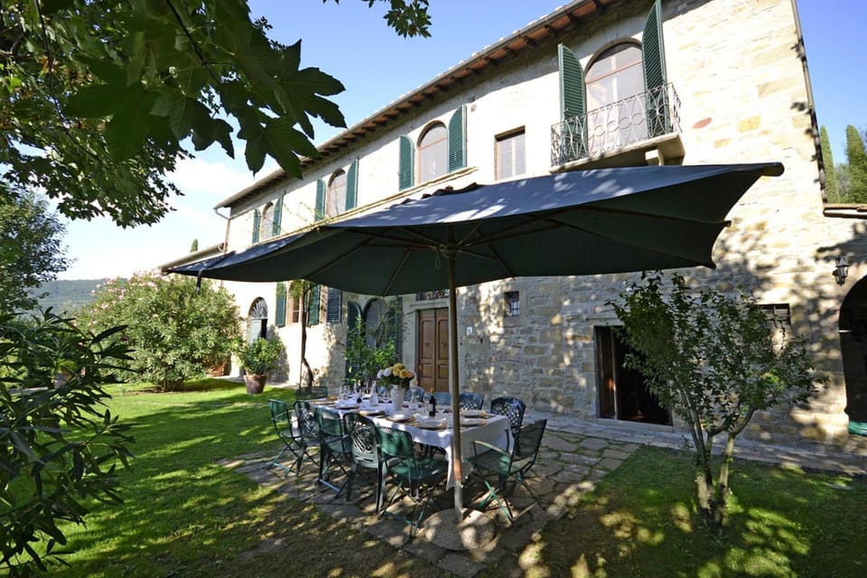 Veranda, main entrance and outdoor view