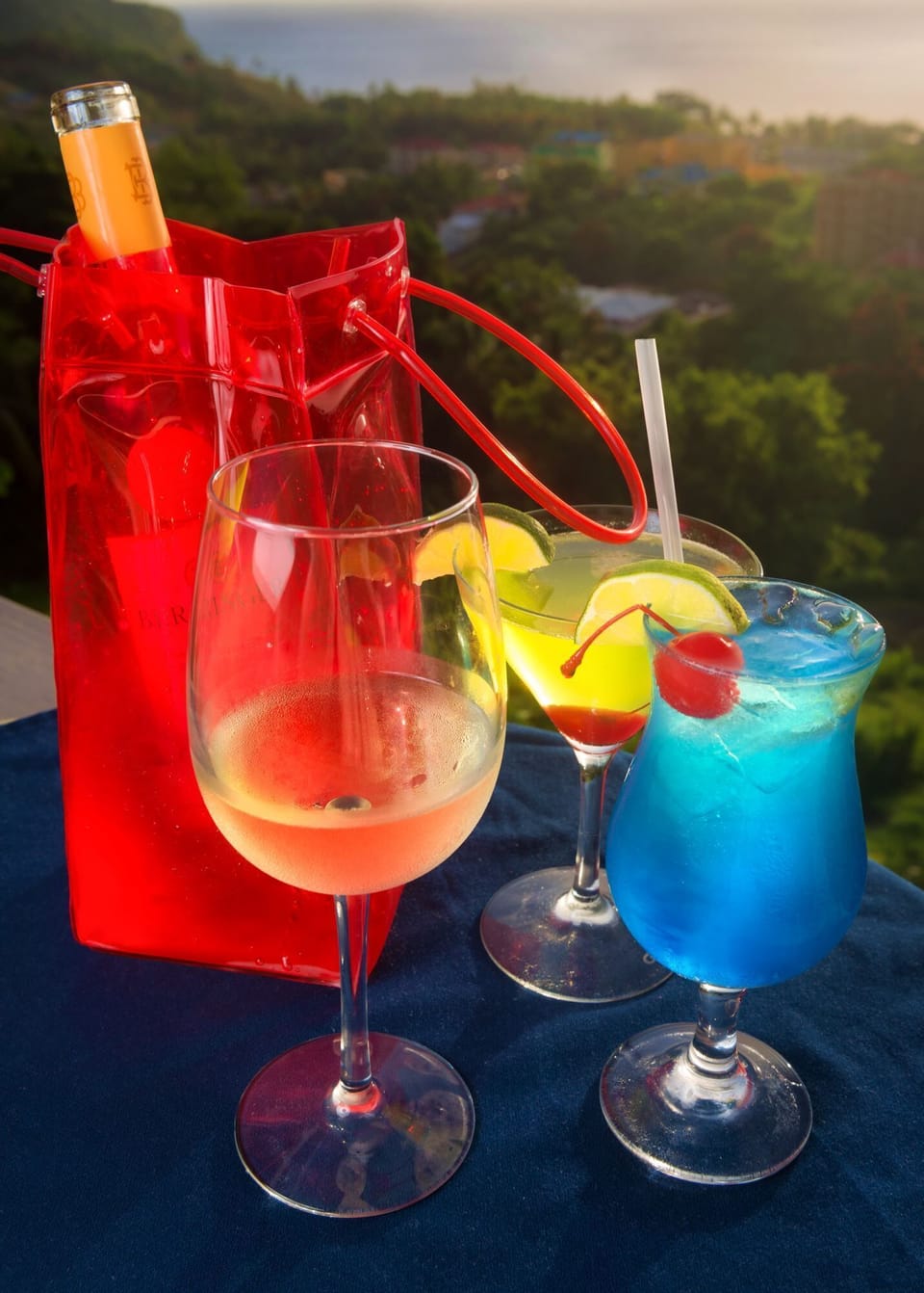 Enjoy a Sunset Champs Cocktail