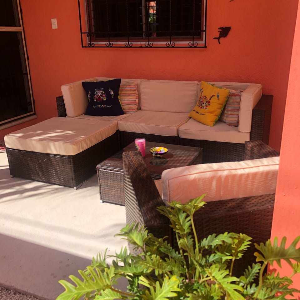 Cozy front patio.