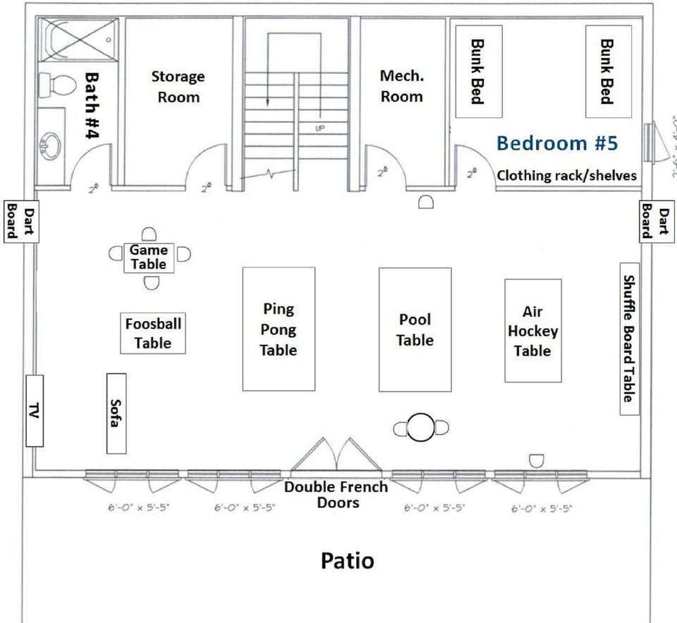 Lower Level - Outstanding Gameroom -  All Game tables are full size!!!