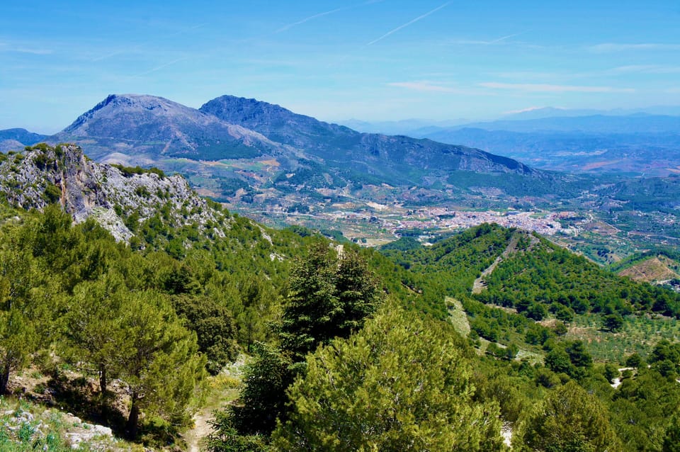 Mountain walk with views of Yunquera
