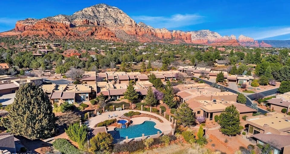 Aerial Photo of the Arroyo Seco Complex.
Thunder Mountain in the Background.