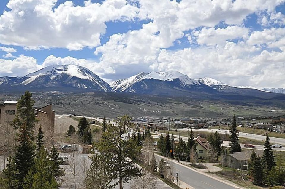 Mountain view from balcony, living room and queen bedroom windows