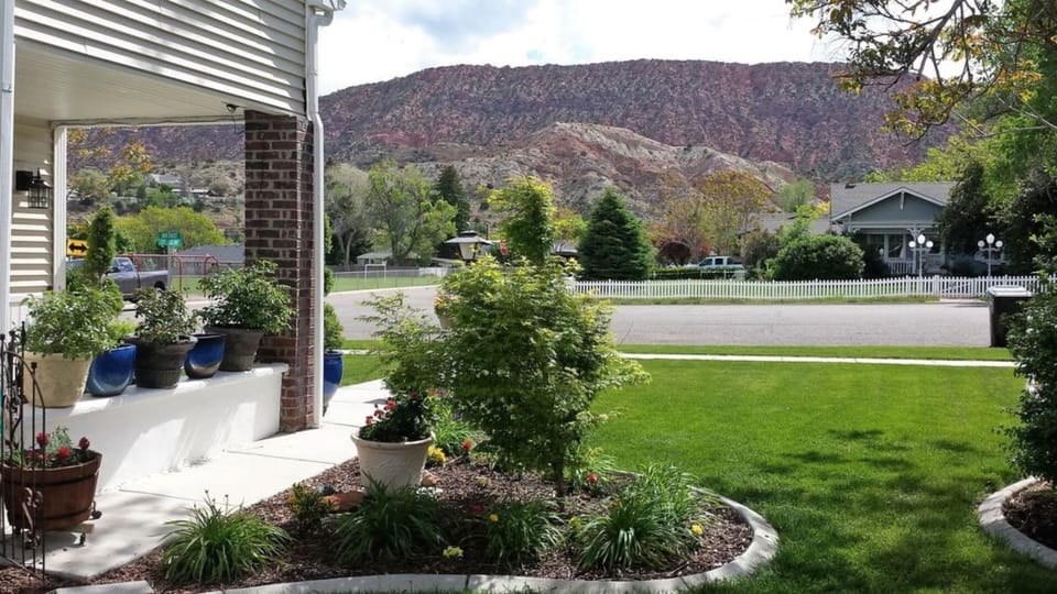 View from front porch and yard.