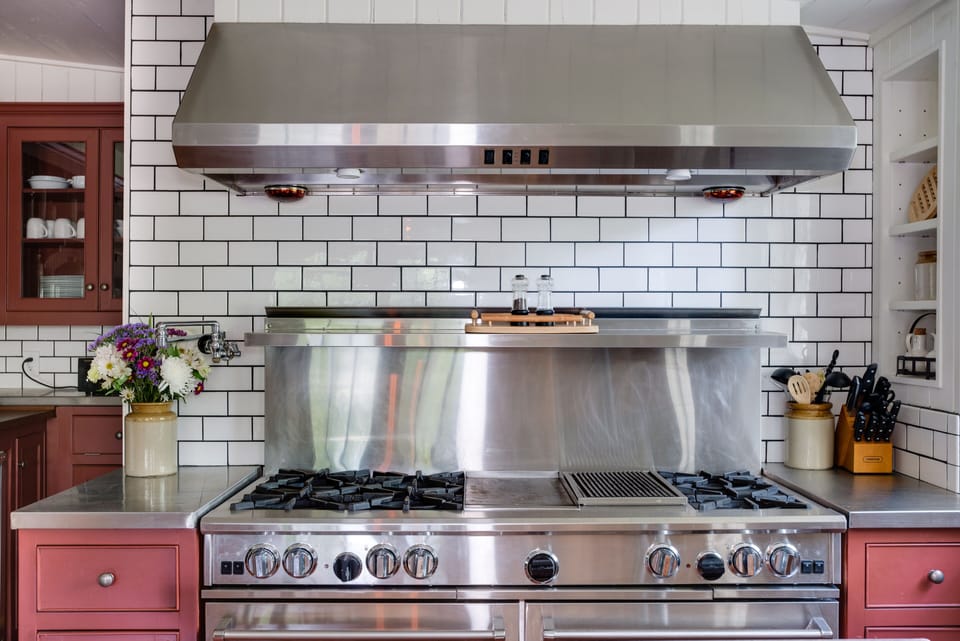 Commercial Garland stove for meals prepared with love in the gourmet kitchen! 