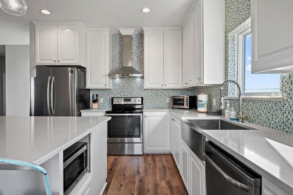 Plenty of prep and counter space.