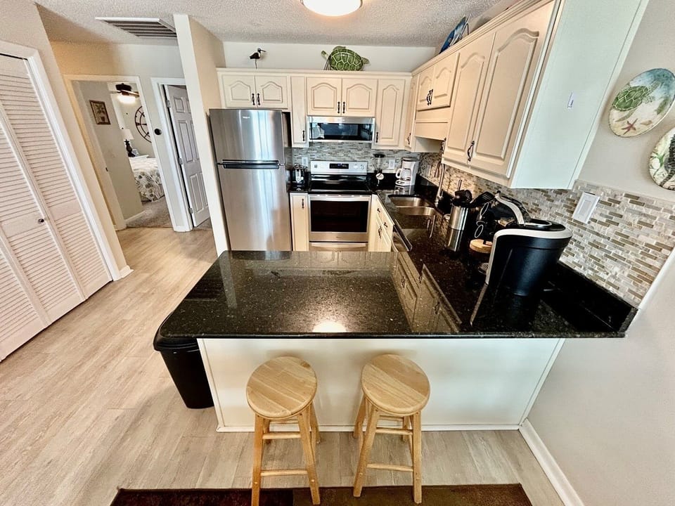 Indoors, Floor, Kitchen, Refrigerator, Microwave