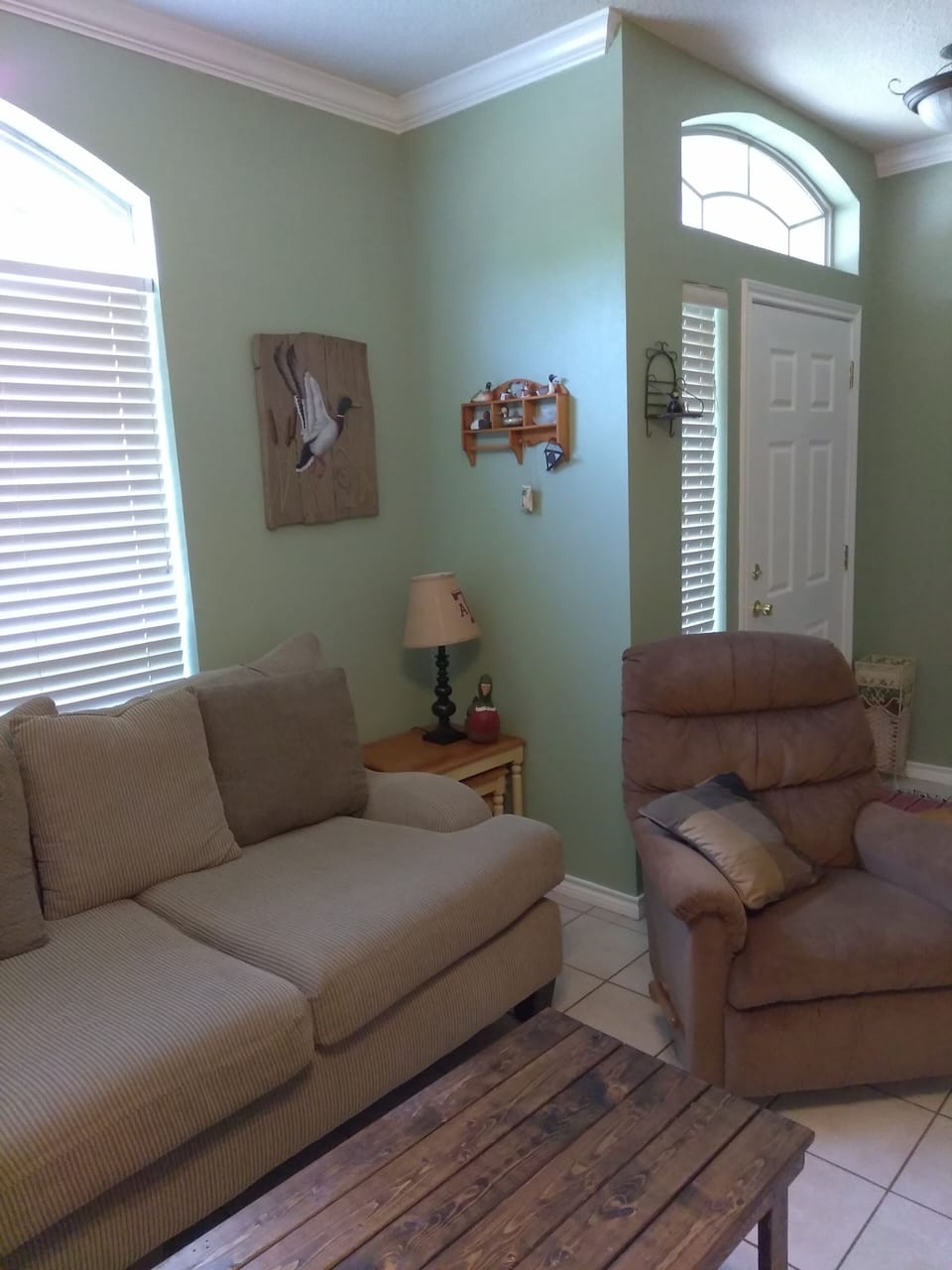 living room looking at front door