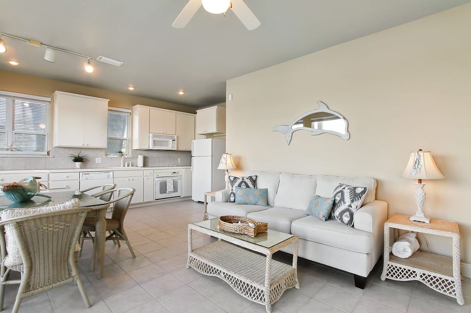 First Floor Features a Sofa Sleeper