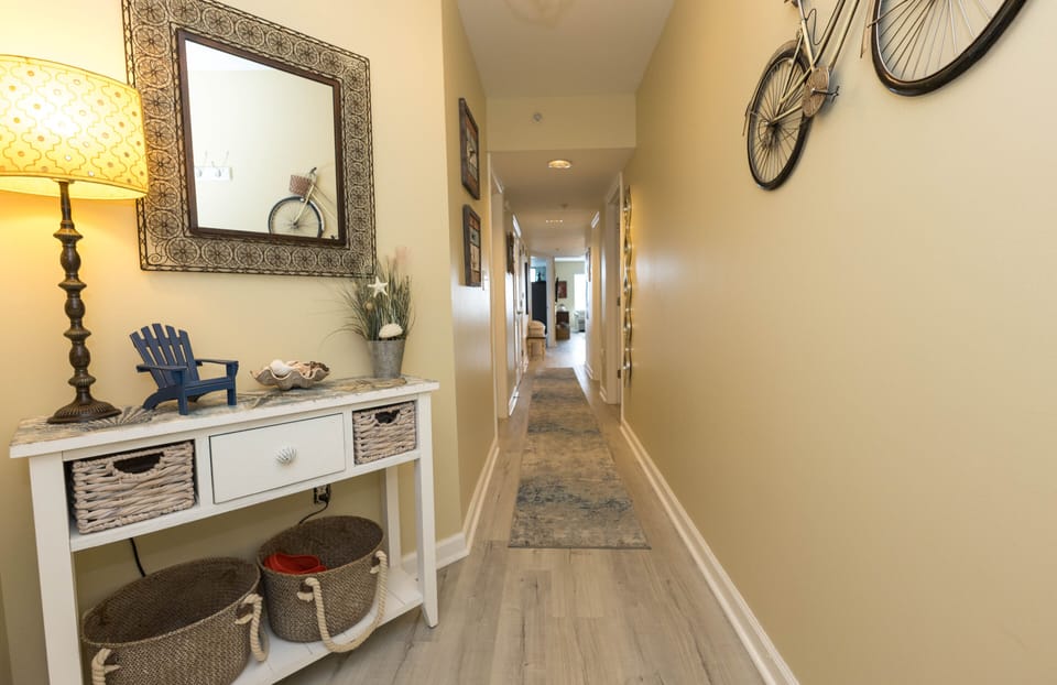 Our entrance gives a beachy hello!