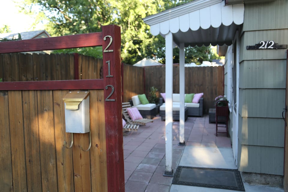 Our patio greets you where you can lounge and cookout.