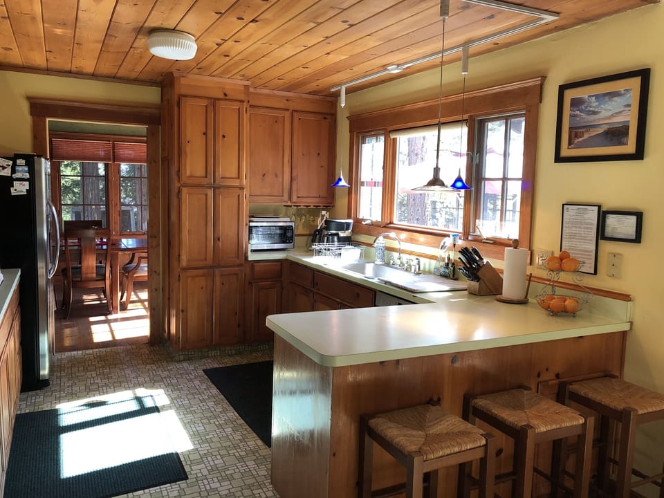 View of Kitchen from Den