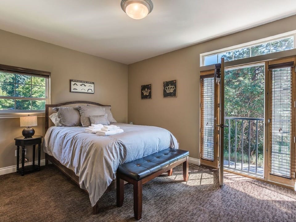 Master bedroom overlooking the park