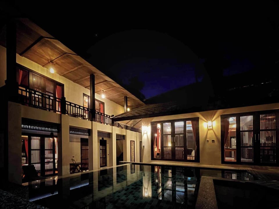 Villa at night