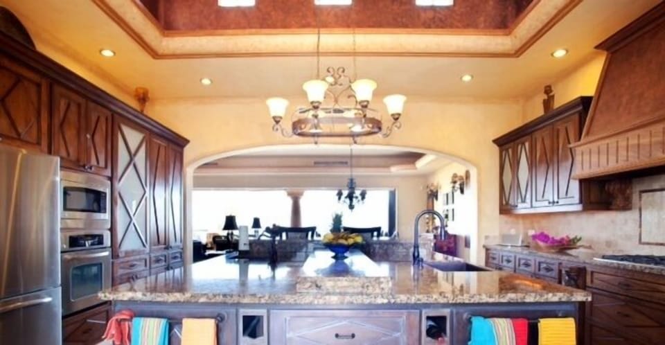 upstairs gourmet kitchen
