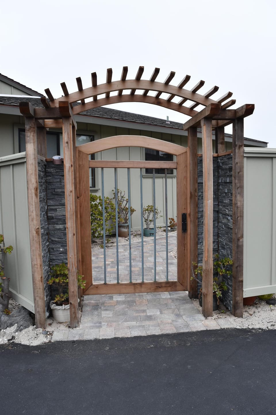 Gate to the courtyard and front door
