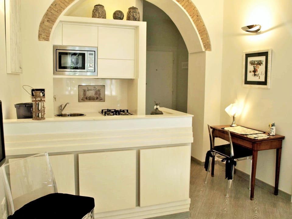 View of the kitchen from the living room