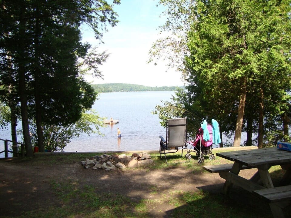 Elevated view from fire pit area