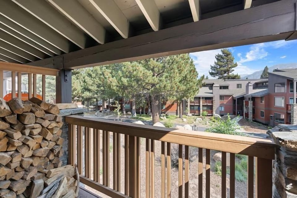 Private patio with complimentary firewood