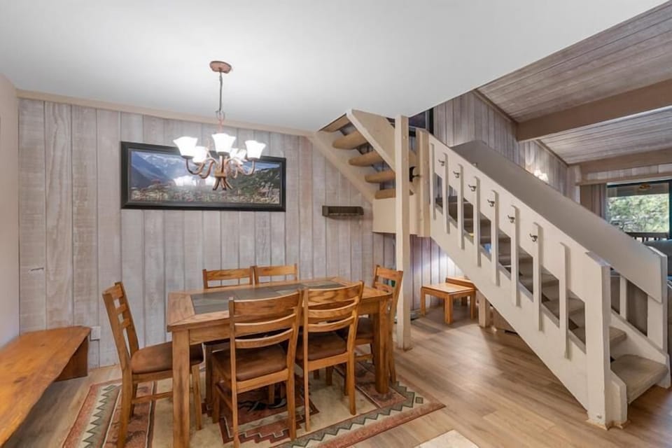 Dining table for six, and great for game nights!