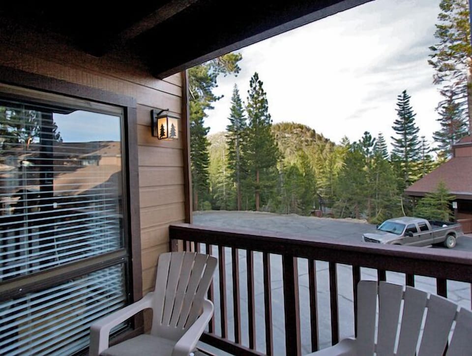 Private patio with chairs for morning coffee