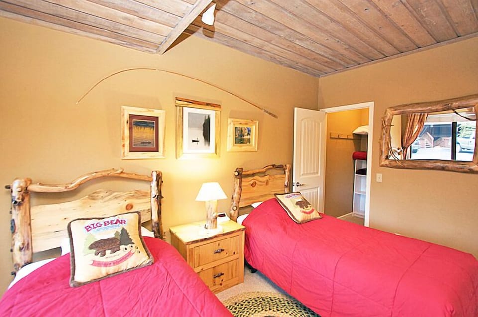Adorable twins bed room, and large storage closet
