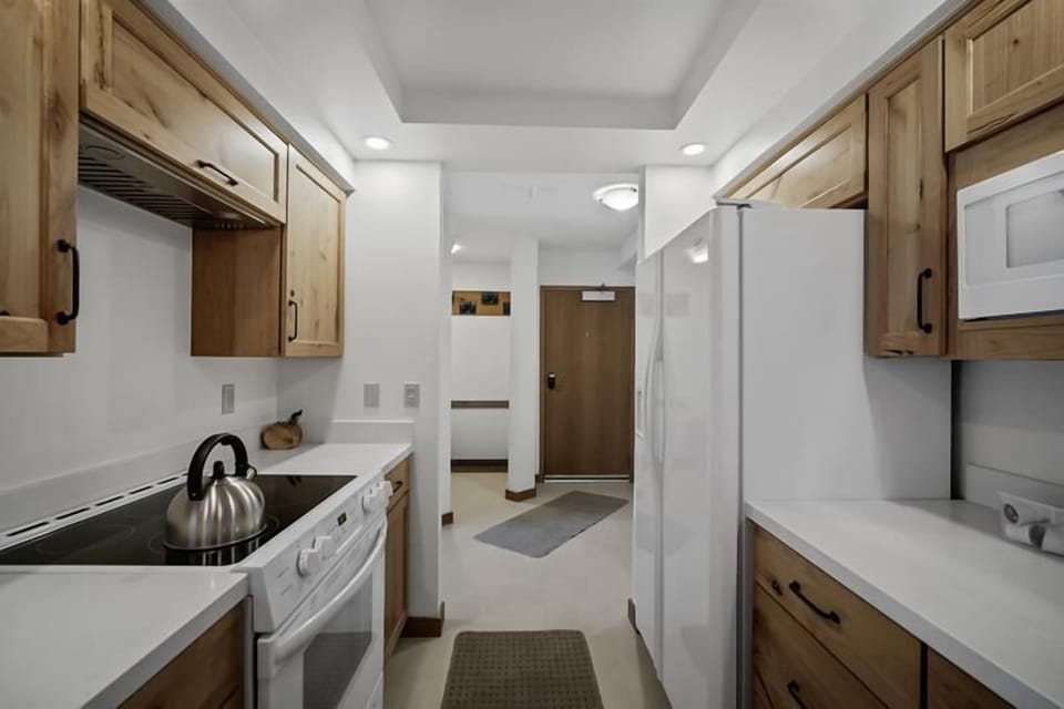 Kitchen just off entry, first floor